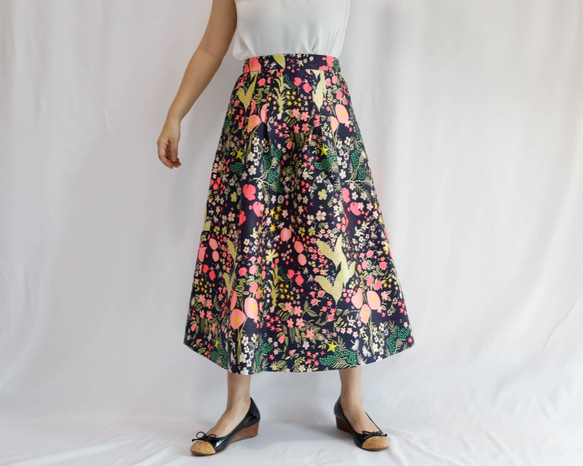 『再販x17』ロング丈 80cm丈 きまぐれコレクション　-クレイジーな織り模様のスカート 7枚目の画像