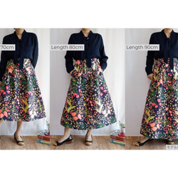 マキシ丈 90cm丈 きまぐれコレクション　-クレイジーな織り模様のスカート 9枚目の画像