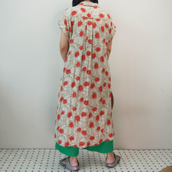 已售出亞洲印花網紗長襯衫裙 第9張的照片