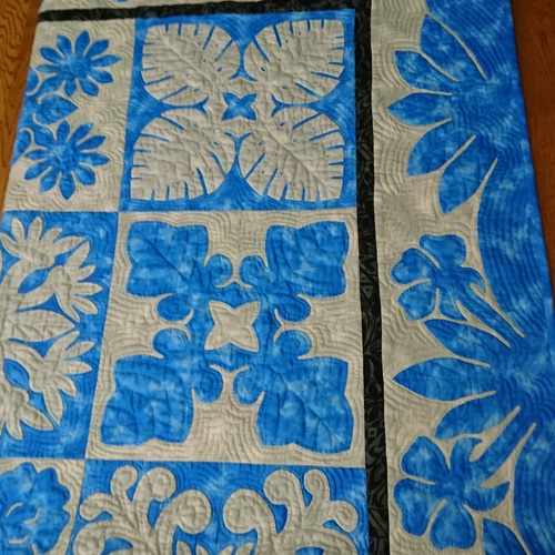 ❤️ ハワイの花を集めたサンプラーキルトのベッドスプレッド その他