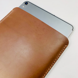 栃木レザーiPad miniケース 縦型② chocolate(新型iPad mini対応可) 5枚目の画像