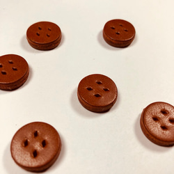 革のボタン 丸 brownie 3枚目の画像