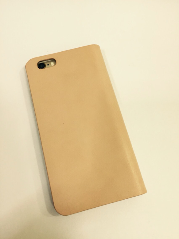 Leather iPhone6​​,6S case natural JAPAN made 第2張的照片