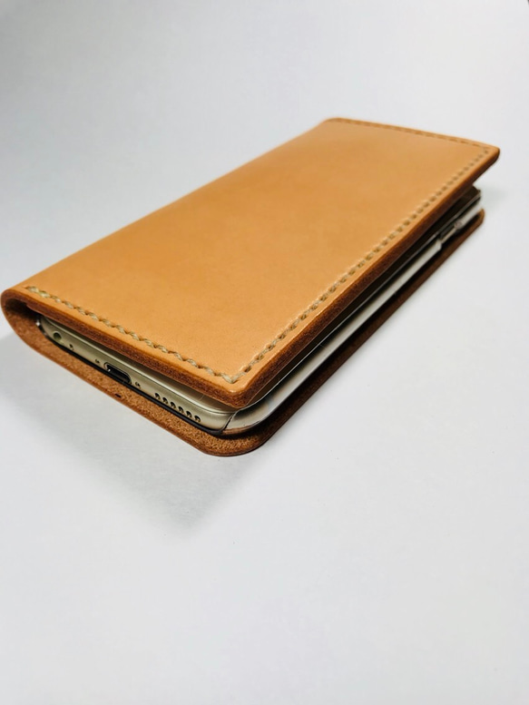 Leather iphone6plus,6s plus case camel JAPAN made 第3張的照片