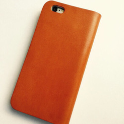 Leather iphone6,6s case orange JAPAN made 第2張的照片