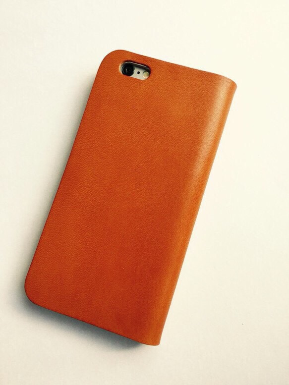 Leather iphone6,6s case orange JAPAN made 第2張的照片