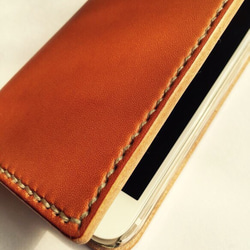 Leather iphone6,6s case orange JAPAN made 第4張的照片