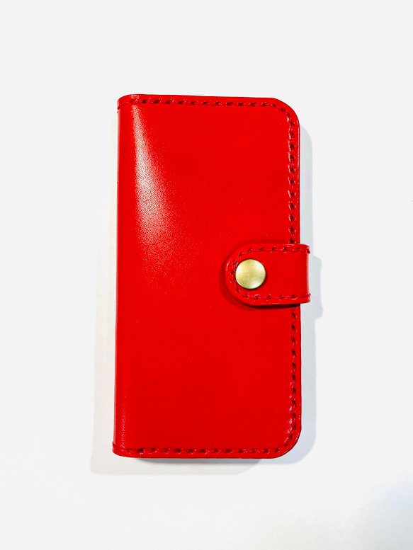 栃木レザーiPhone各種ケース⑥ AKA (新型iPhone15対応可,刻印無料) 5枚目の画像