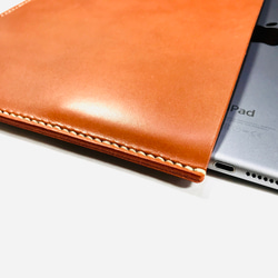 栃木レザーiPad Pro12.9-13インチケース 横型 brownie 3枚目の画像
