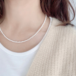 再販》sv925 貝パールとアメジスト ネックレス/necklace-001(シェル