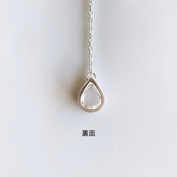 《再販》【silver925】シルバー　ドロップジルコニア【ピアス/樹脂ノンホールイヤリング】/sv925-006p 6枚目の画像