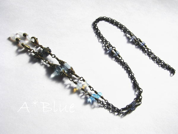 グラスコード（antique*chain/blue） 3枚目の画像