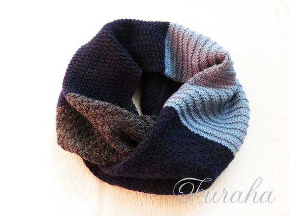 [日本境內免運費][100%日本美利奴羊毛]colors_snood Navy2 第4張的照片