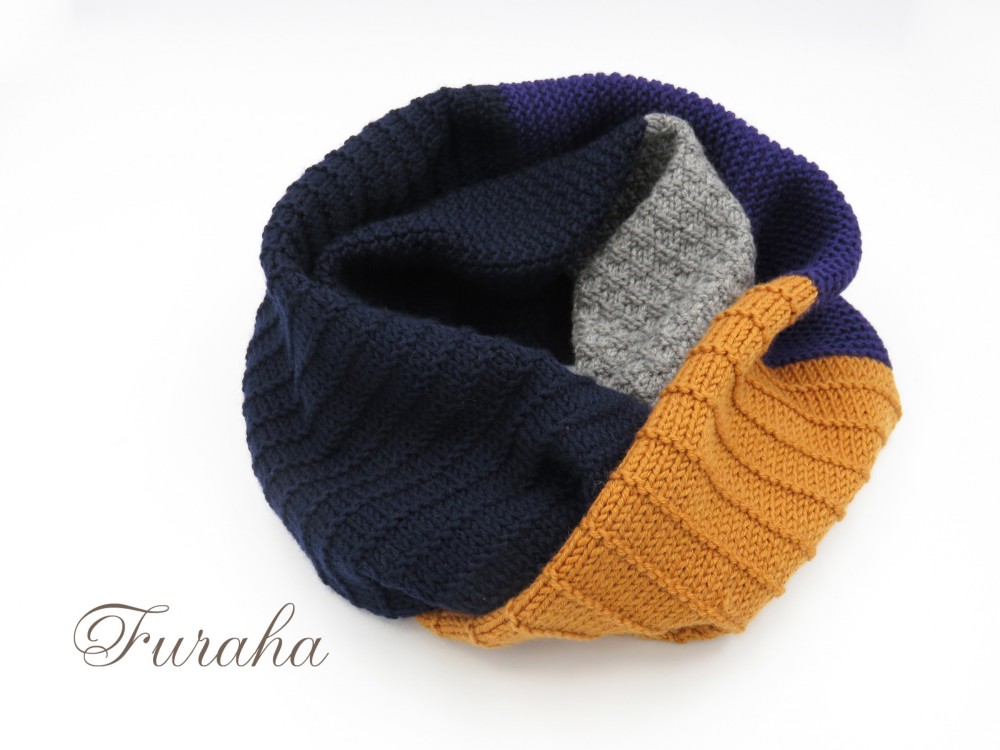 色々なお洋服に合う、極上のやわらかメリノのスヌード_夜明け 【日本製メリノウール100％】