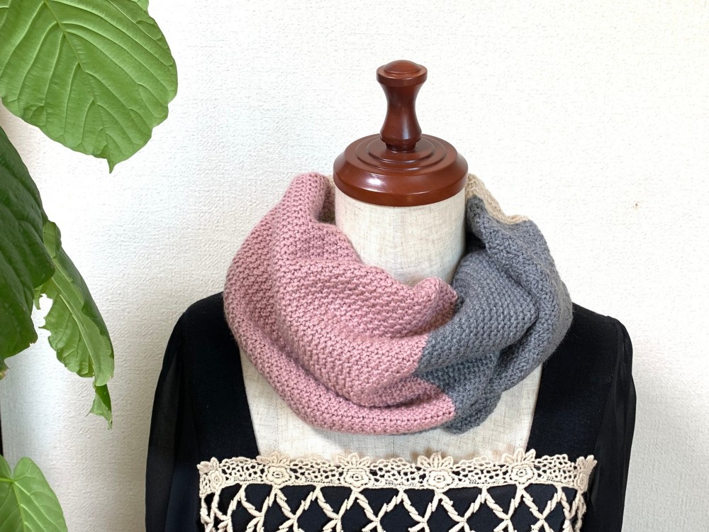 【受注制作】色々なお洋服に合う、極上のやわらかメリノのスヌード_フェミニン【日本製メリノウール100％】