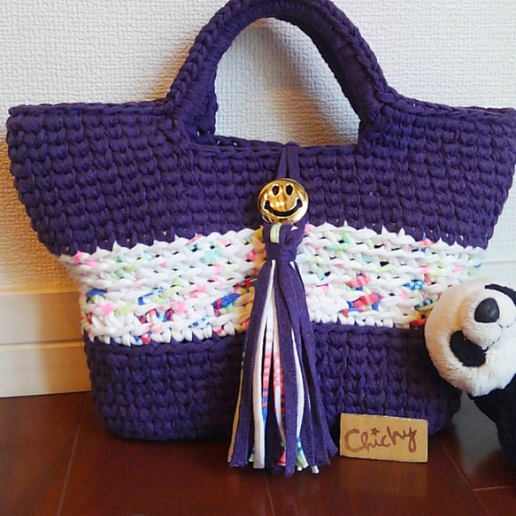 軽い、Hoooked Zpagettie (ズパゲッティ)のバック パープル 紫 トート 