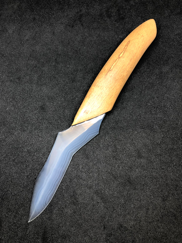 イリスアゲートのナイフ形オブジェ 2枚目の画像