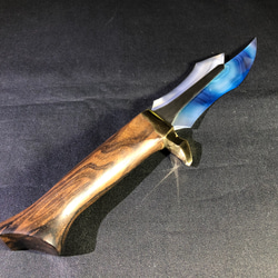 青瑪瑙とナチュラルアゲートのナイフ形オブジェ 2枚目の画像