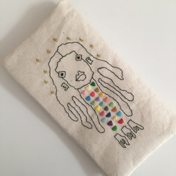 【NEW！】アマビエ　刺繍マスクケース　colorful 1枚目の画像