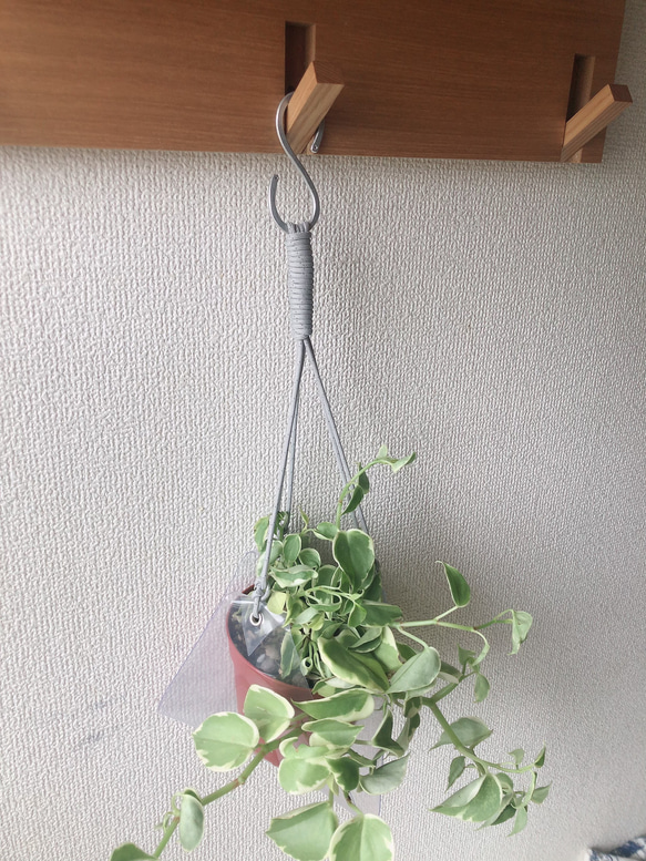 観葉植物　植木鉢カバー　プラントハンガー　ビニール製　スケルトン 5枚目の画像