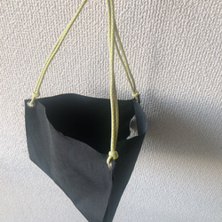 観葉植物　植木鉢カバー　プラントハンガー　ナイロン製　ブラック 4枚目の画像