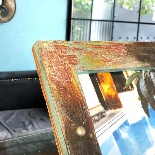 ☆エイジング加工の アンティーク風 額縁☆A4サイズ フォトフレーム