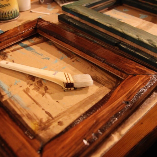 ☆エイジング加工の アンティーク風 額縁☆A4サイズ フォトフレーム