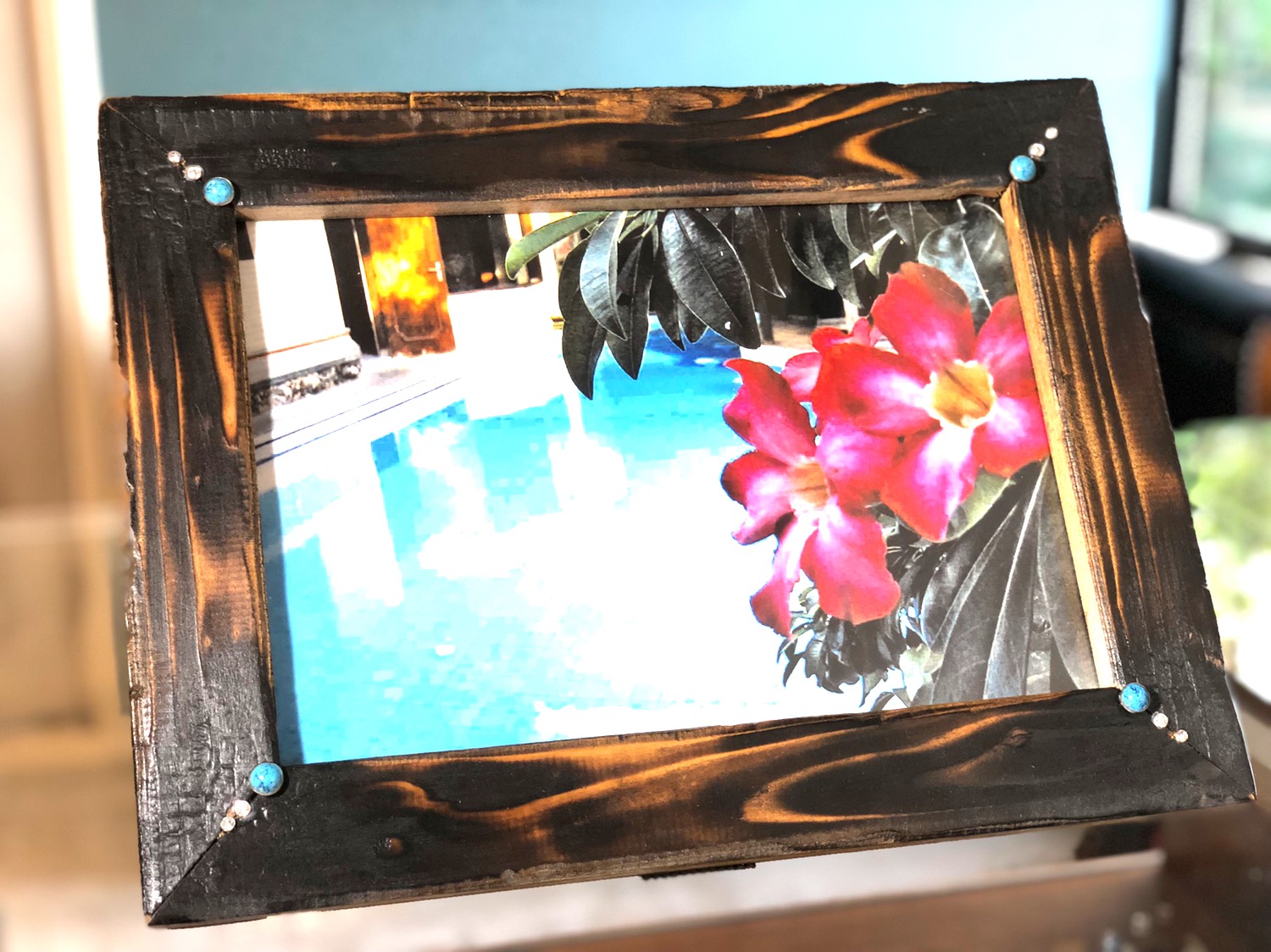 ★エイジング加工の アンティーク風 額縁★A4サイズ