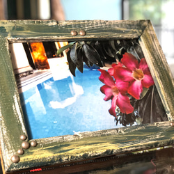 アンティーク額縁　古材　エイジング加工 Amazon｜OLD ASHIBA イージーフレーム （額） B2サイズ 無塗装