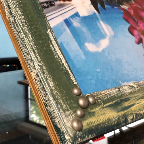 アンティーク額縁　古材　エイジング加工 Amazon｜OLD ASHIBA イージーフレーム （額） B2サイズ 無塗装