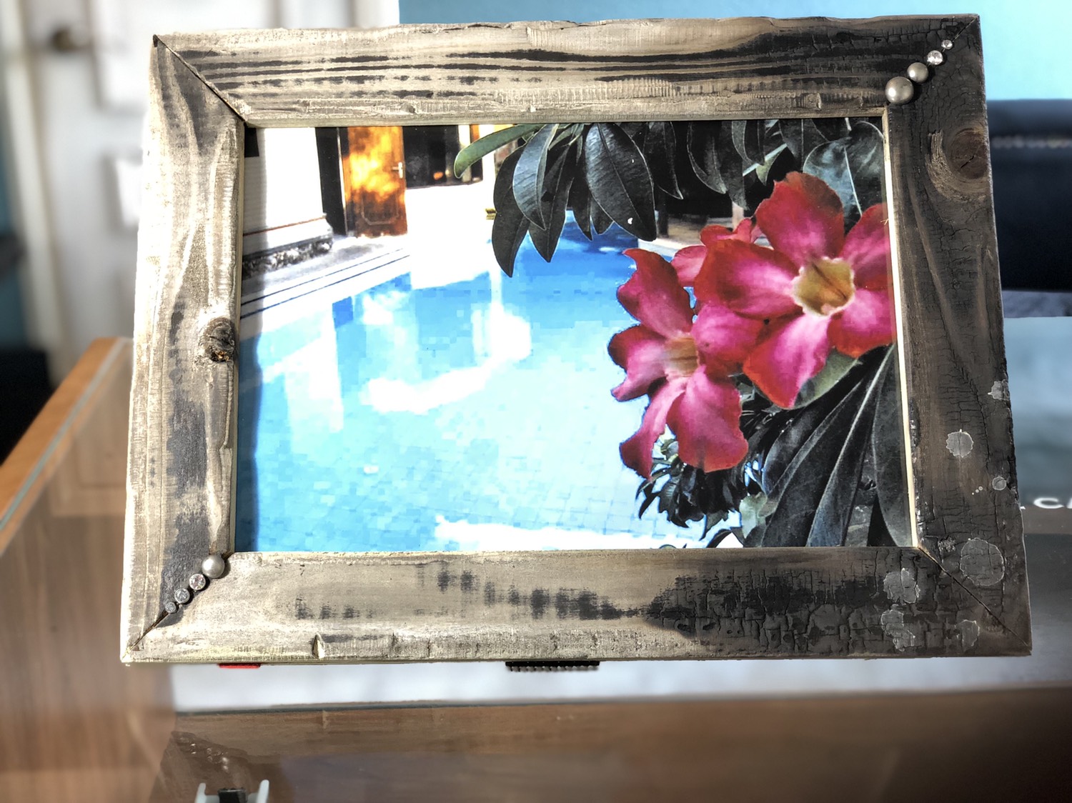 ★エイジング加工の アンティーク風 額縁★A4サイズ