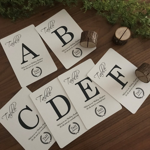 結婚式アイテム　テーブルナンバー 結婚式♡テーブルナンバー 7卓分♡名入れ♡オーダー その他ペーパー