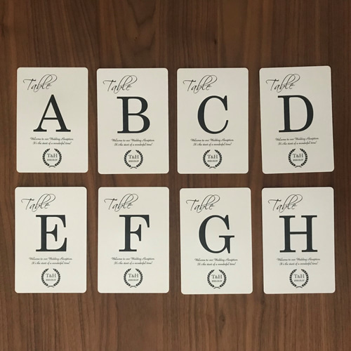 結婚式♡テーブルナンバー 7卓分♡名入れ♡オーダー その他ペーパー