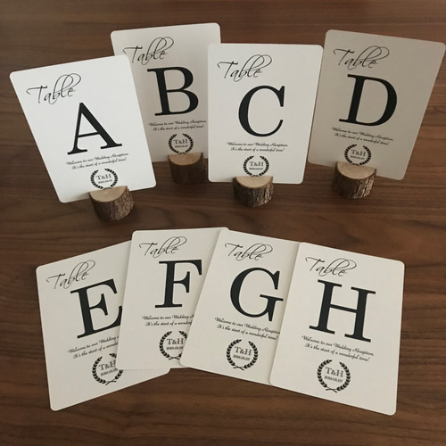 結婚式♡テーブルナンバー 7卓分♡名入れ♡オーダー その他ペーパー