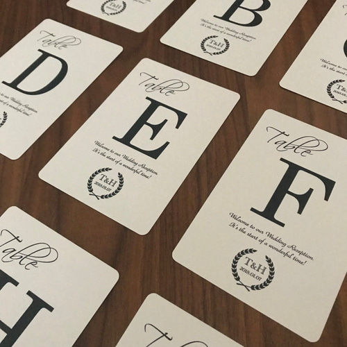 結婚式♡テーブルナンバー 7卓分♡名入れ♡オーダー その他ペーパー