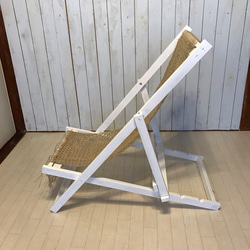 macrame deck chair ③ マクラメデッキチェア 折りたたみイス 西海岸風 2枚目の画像