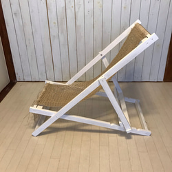 macrame deck chair ③ マクラメデッキチェア 折りたたみイス 西海岸風 3枚目の画像