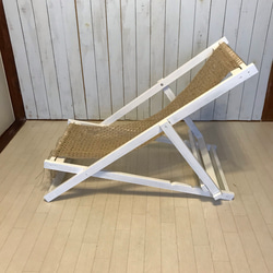 macrame deck chair ③ マクラメデッキチェア 折りたたみイス 西海岸風 4枚目の画像