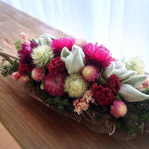 つるリースのアレンジ ドライフラワー Printemps Pour 通販 4513160