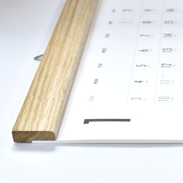 壁掛けカレンダー 木製 A4サイズ（ヨコ）CK-9 7枚目の画像