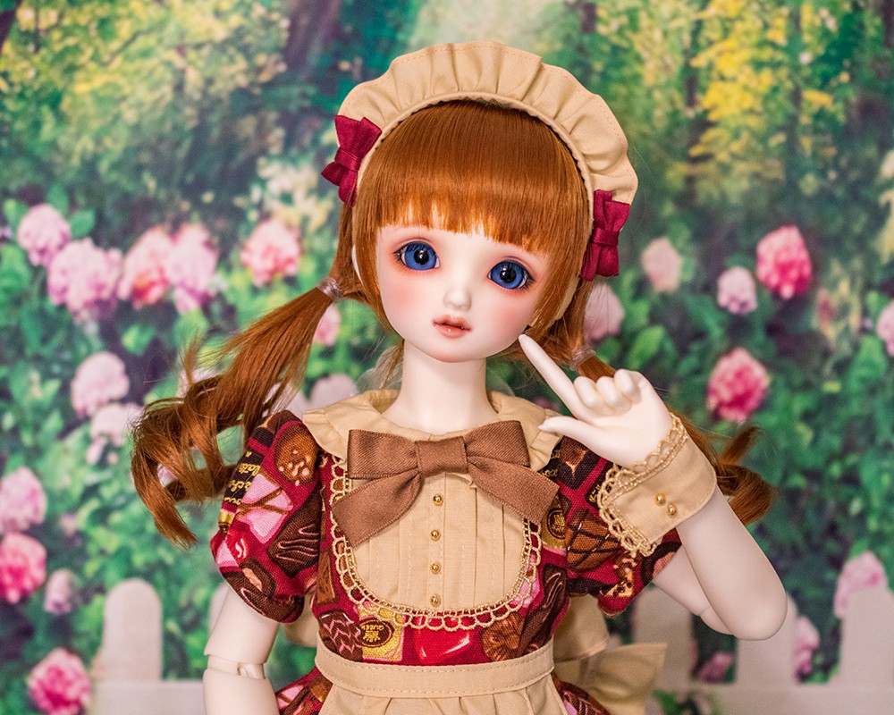 [SD/DSD兼用][SDドール服][DearSDドール服]午後3時の甘い夢ワンピースセット(レッド/3色展開)