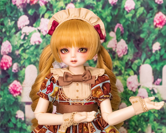 [SDMドール服]午後3時の甘い夢ワンピースセット(3色展開) レッド