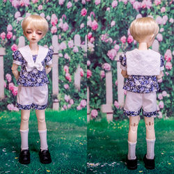 [SDMドール服]想い出のローズセーラー(パンツタイプ)(2色展開) 2枚目の画像