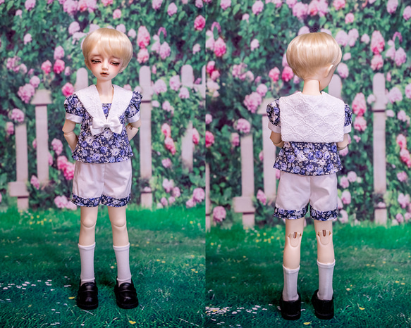 [SDMドール服]想い出のローズセーラー(パンツタイプ)(2色展開) 2枚目の画像