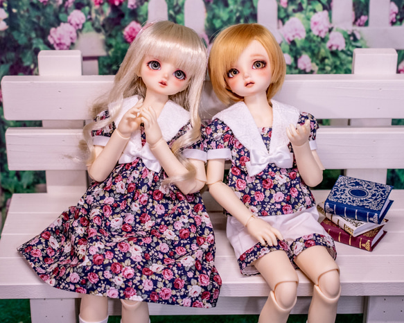 [SDMドール服]想い出のローズセーラー(パンツタイプ)(2色展開) 5枚目の画像