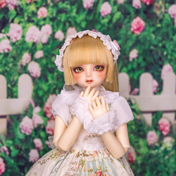 [SDMドール服]シュガーリーローズガーデンワンピースセット(3色展開) 1枚目の画像