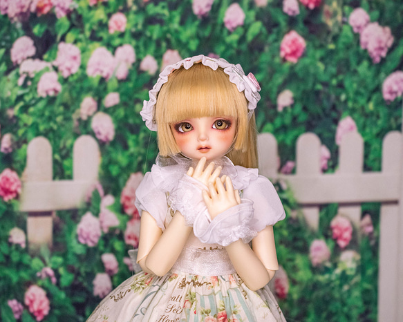 [SDMドール服]シュガーリーローズガーデンワンピースセット(3色展開) 1枚目の画像