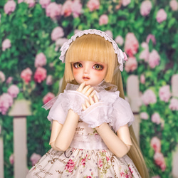 [SDMドール服]シュガーリーローズガーデンワンピースセット(3色展開) 4枚目の画像