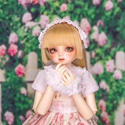 [SDMドール服]シュガーリーローズガーデンワンピースセット(3色展開) 6枚目の画像