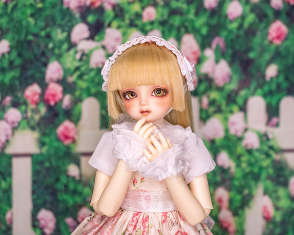 [SDMドール服]シュガーリーローズガーデンワンピースセット(3色展開) 6枚目の画像